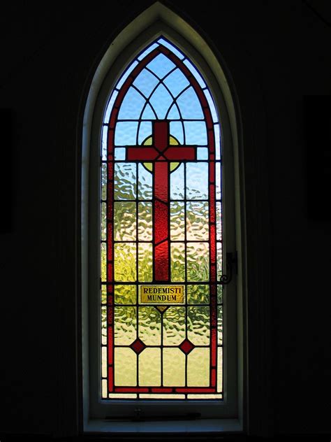 Stained Glass Church Cross