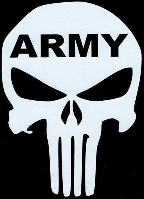 Army Punisher Skull 5h X 375w Vinyl Decal Ebay