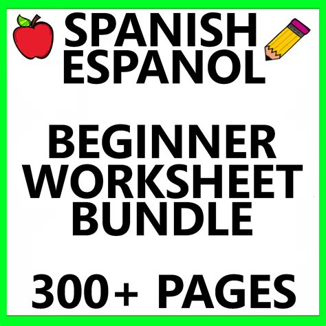 Spanish Worksheets Beginner Vocabulary Word Phrase Made By Teachers