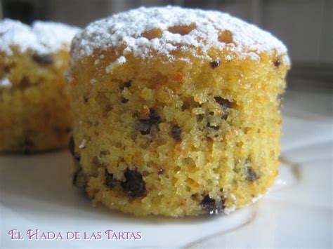 MAGDALENAS DE MANDARINA CON CHIPS DE CHOCOLATE NEGRO