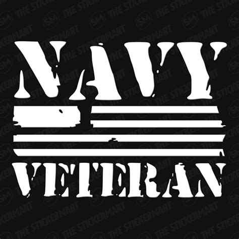 Navy Veteran Flag Vinyl Decal Army Veteran Vinyl Decals Navy Veteran