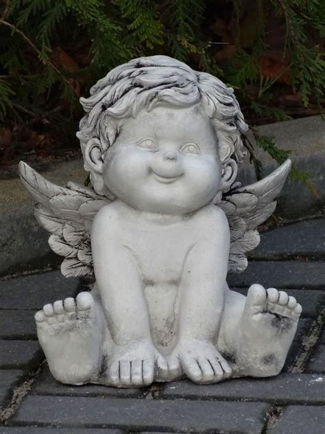 Cute Baby Angel Concrete Angel Statue Garden Statue T Etsy