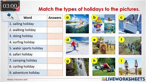 Types Of Holidays Interactive Exercise Live Worksheets