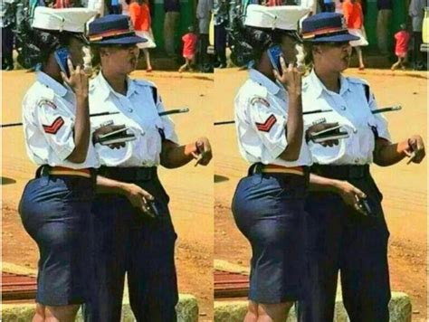Curvaceous Kenyan Female Police Officer Put Her Eye Troubling Bum On