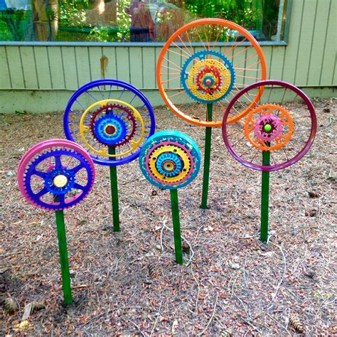 Bicycle Wheel Garden Flowers Wheel Art Yard Art Crafts Bicycle Art