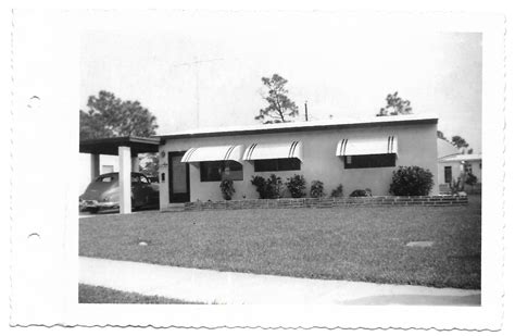 Suburbia 1950s Mid Century Ranch Home Vintage Photo Black And Etsy