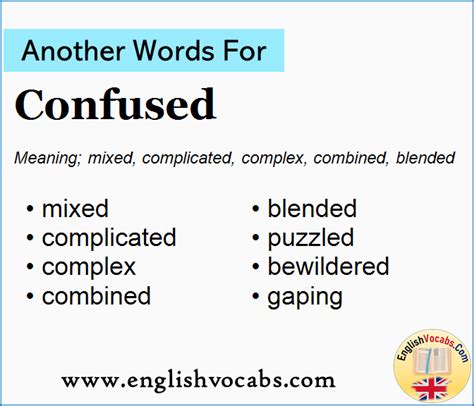 Another Word For Confused What Is Another Word Confused English Vocabs