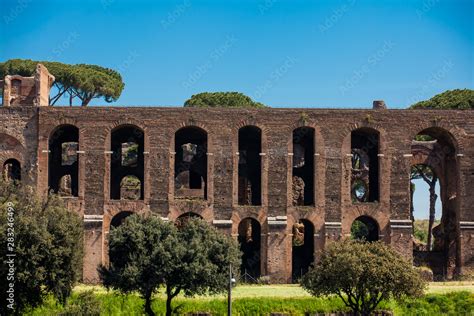 Temple Of Apollo Palatinus On Palatine Hill Of Ancient Rome And Circus