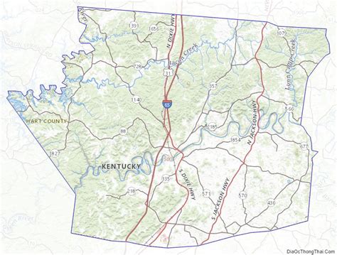 Map Of Hart County Kentucky Địa Ốc Thông Thái