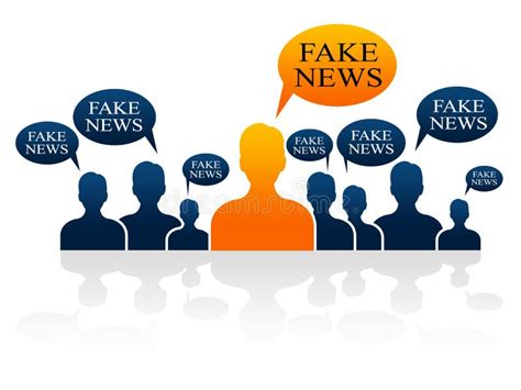 Fake News Social Media Men 3d Illustration Stock Illustration