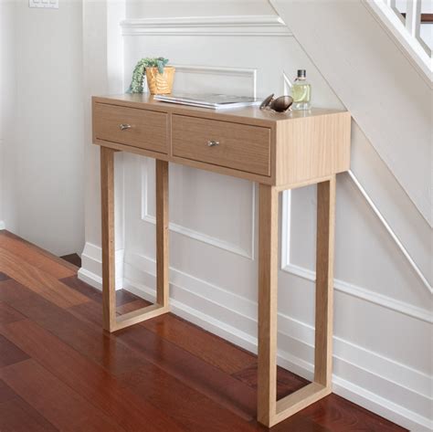 Console Table With Drawers Narrow Entryway Console Modern Etsy