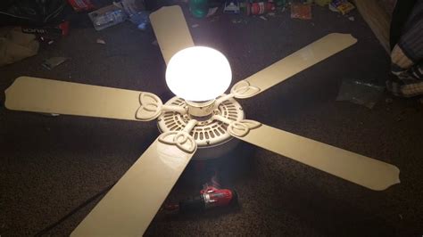 This philips led light bulbs are free from there will be three of these on a hampton bay ceiling fan, divided equally around the edge of the globe. Out door Hampton bay Gazebo ceiling fan demo w/new light ...