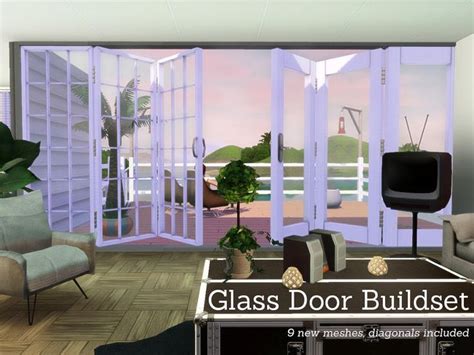 Angelas Glass Door Buildset Sims Glass Door Around The Sims 4