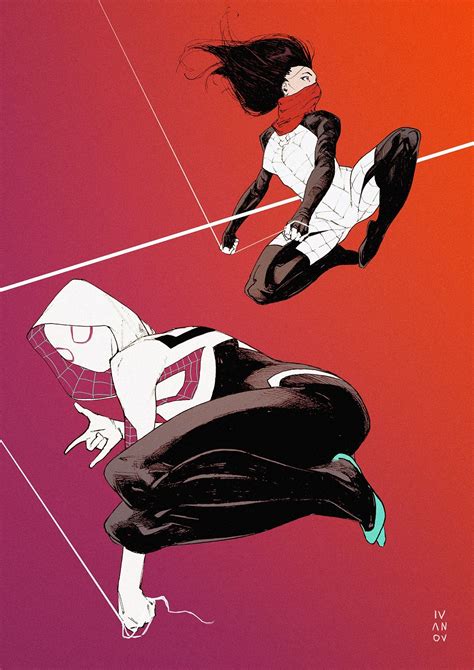 Spider Gwen And Silk By Dima Ivanov Superhéroes Marvel Marvel