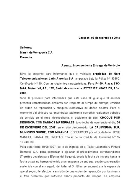 Carta De Entrega De Vehiculo Sample Site D