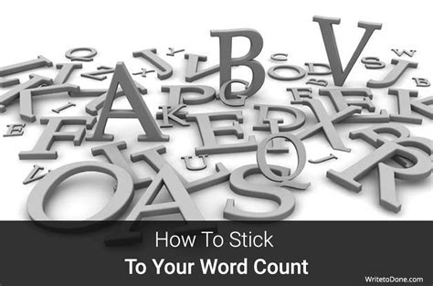 How To Stick To Your Word Count Wtd