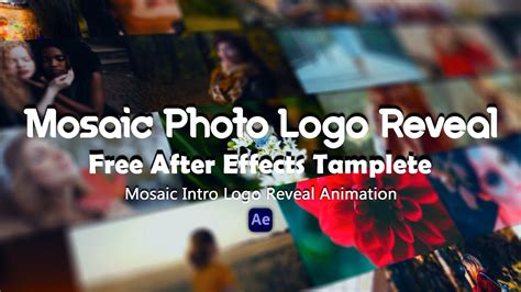 Mosaic Photo Wall Logo Reveal Free After Effects Template Mosaic