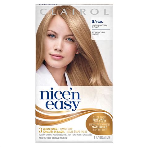 Clairol Nicen Easy Permanent Hair Color Natural Medium Blonde 1 Kit