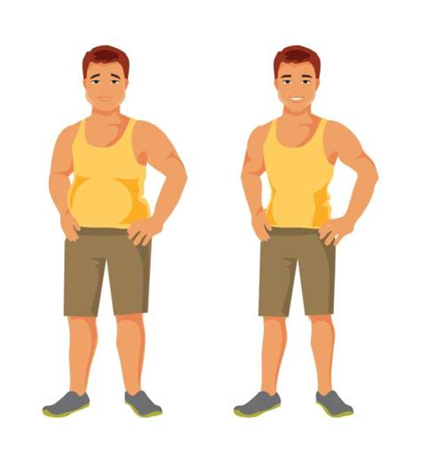 Weight Loss Before And After Illustrations Royalty Free Vector