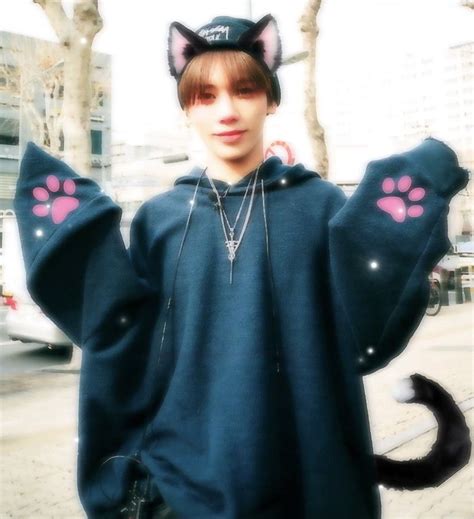 Tyun Kang Taehyun Txt Tomorrow X Together Cute Catboy Cat Boy Edit
