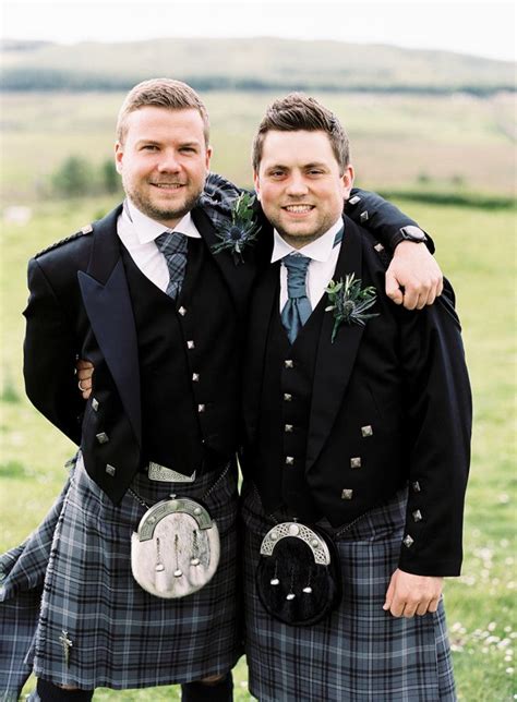 Traditional Scottish Groomsmen In Kilts
