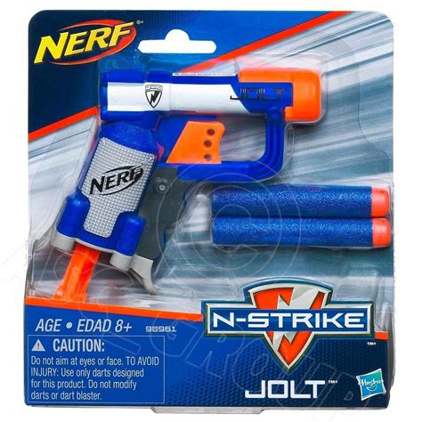 Nerf N Strike Elite Jolt Blaster Pistola A Molla Un And 2 Freccette Voce