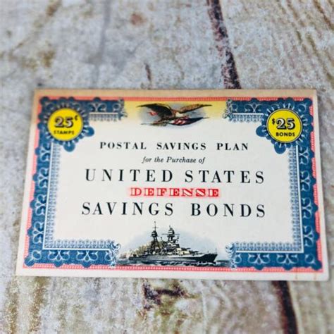 Vintage Postal Savings Plan United States Defense Saving Bonds Book Ebay