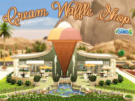 Cream Waffle Shop By Waterwoman At Akisima Sims 4 Updates