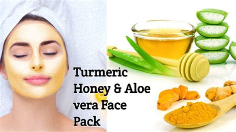 Turmeric Honey Aloe Vera Gel Face Pack Dark Spots Acne Get Bright