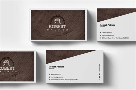 Carpenter Business Card Template Business Card Templates ~ Creative