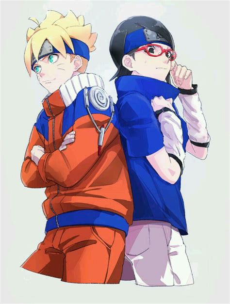Naruto And Sasuke Boruto And Sarada Naruto Shippuden Anime Naruto