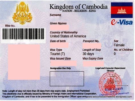 Information is available on the embassy website. Cambodia Visa | Documents required - Embassy n Visa