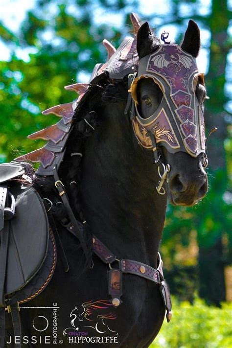 Medieval Friesian Horse Armor Game Of Throne Leather Tack Etsy