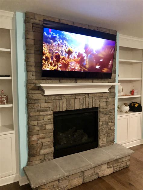 Mounting A Tv Over A Brick Fireplace Hammers And High Heels Living