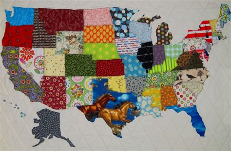 Usa Patchwork Map Quilt Pattern From Quilts By Elena Full Etsy In