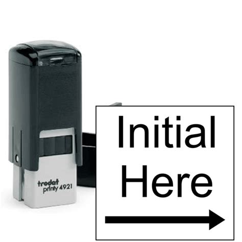 Initial Here Right Arrow Self Inking Stamp Simply Stamps