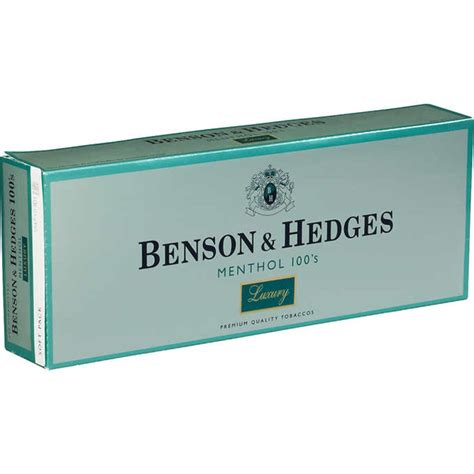 Benson And Hedges Menthol 100s Luxury Soft Pack Cigarettes Cigaretteren