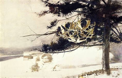 Andrew Wyeth 1917 — 2009 Usa Rack At Kuerners Study For Antler