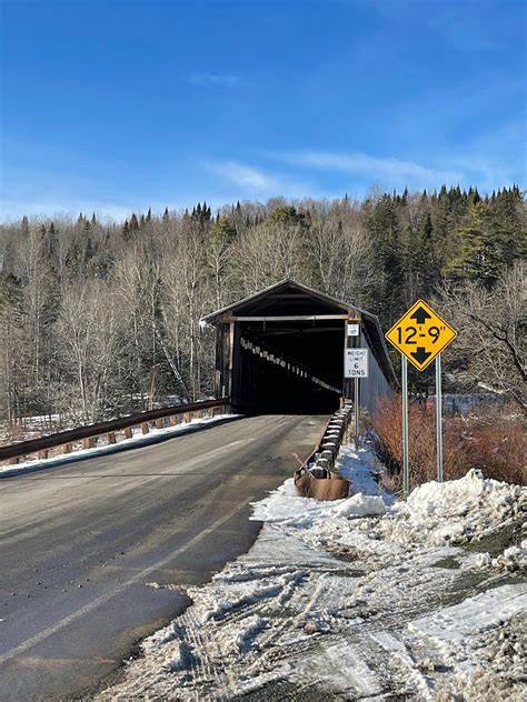 Mount Orne Covered Bridge In Lancaster New Hampshire Spanning