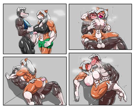 Rule 34 Allesey Couple Fucked Silly Furry Kissing Muscular Female Muscular Male Reverse