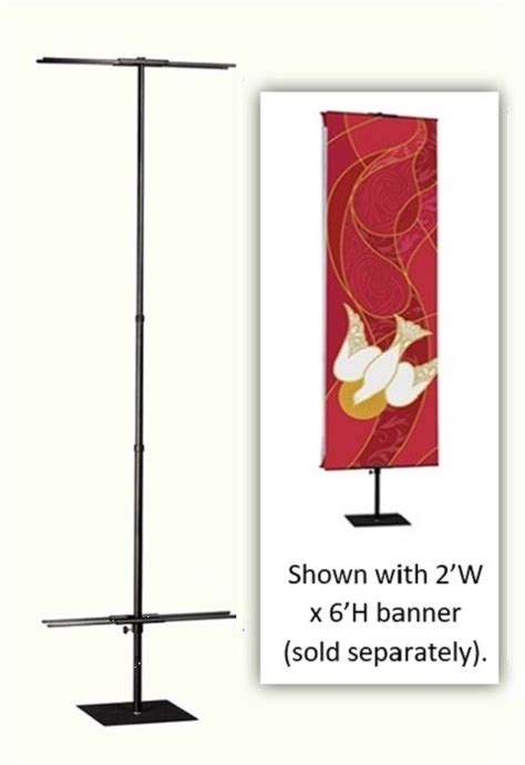 Celebration Banners 2w X 8h Adjustable Banner Stand For Pole Hem