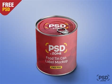 Download Food Tin Can Packaging Mockup - Download PSD