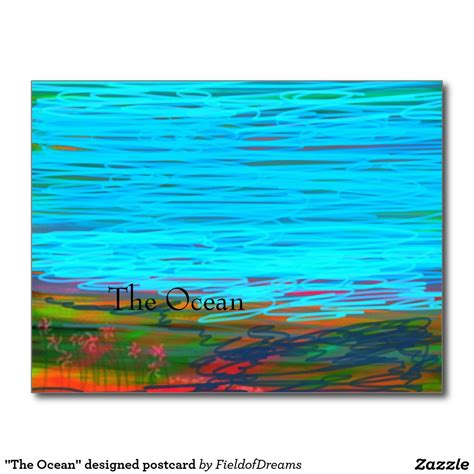 The Ocean Designed Postcard Postcard Ocean Design Ocean