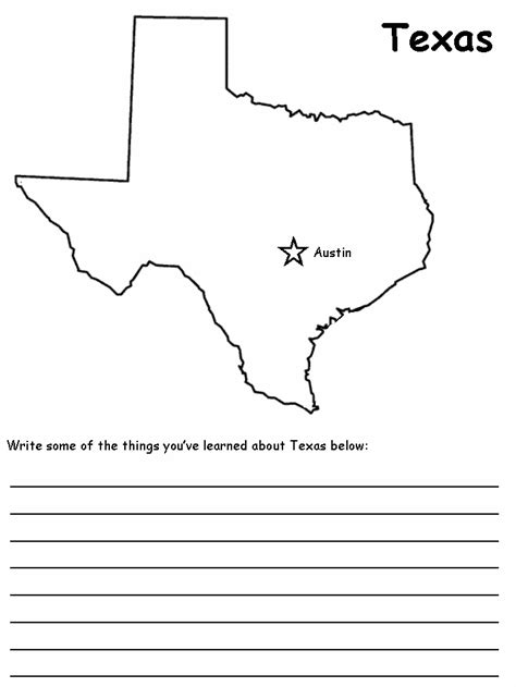 Texas Coloring Pages Printable