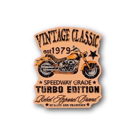 Tsd Vintage Classic Vinyl Stickers Gloss Stickers Classic Motorcycles Motorcycle Stickers