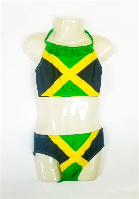 Jamaican Flag Kids Bikini Swimsuit 876 Worldwide
