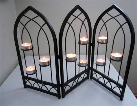 Cozy up while reading a book or watching tv. Arched Cathedral Style Foldable Candle Holder Unique Metal ...