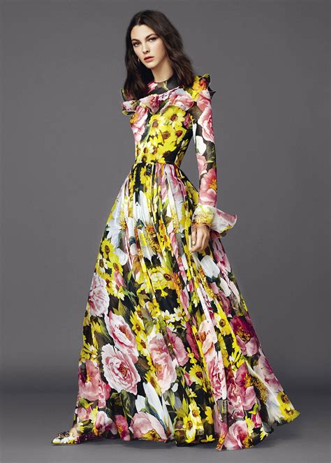 Dolce And Gabbana Womens Clothing Collection Summer 2015 Maxi Dress
