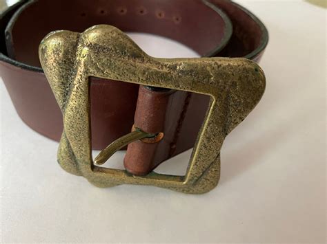 Genuine Designer Paul Smith Vintage Brown Leather Belt Large Pebbled
