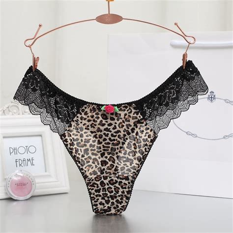 New Arrival Plus Size Leopard Underwear Women Panties Sexy Briefs See Through Female Seamless